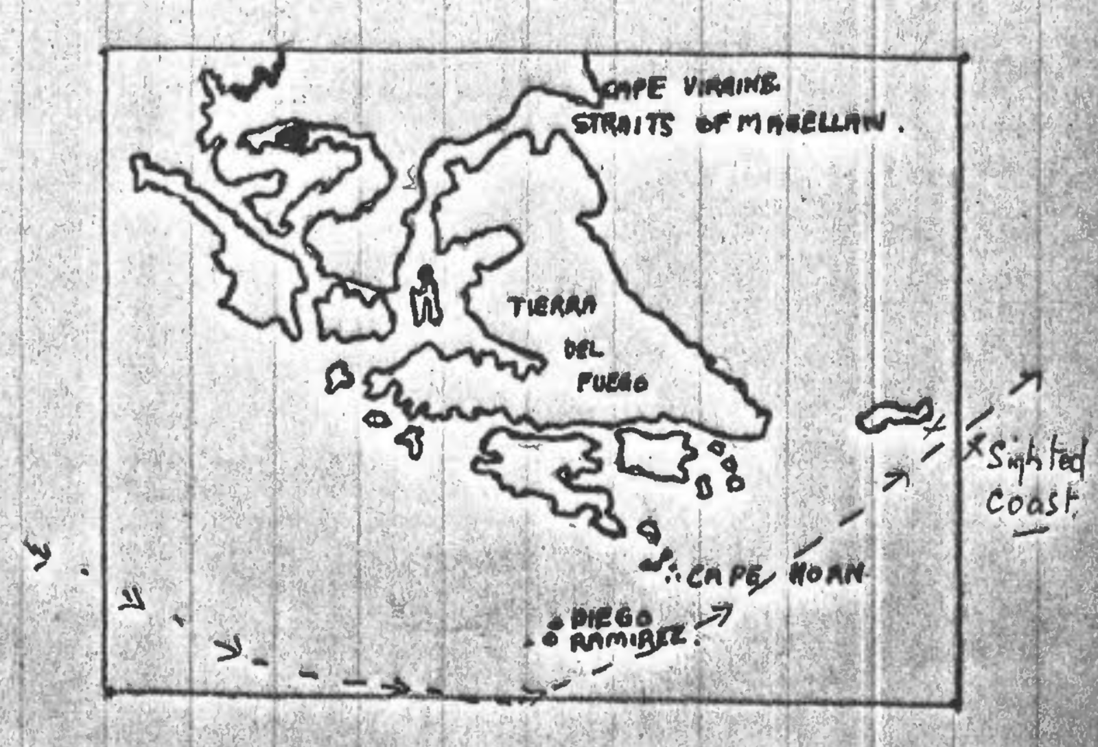 Cape Horn and Islands surrounding etc at Southern peninsula South America